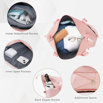 Merax 3 Pcs ABS Hardside Luggage Sets TSA Lock Spinner Wheel Suitcases, Pearly White, 20/24/28 Inch