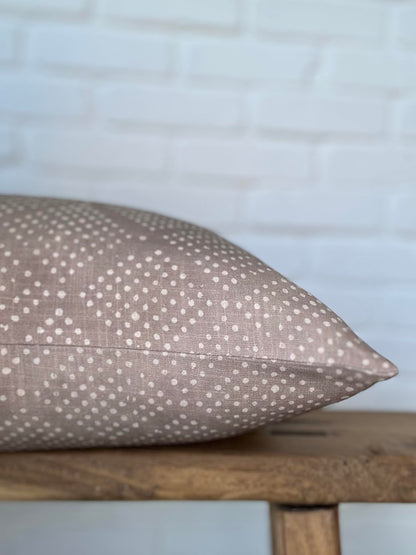 Pillow Cover 100% Linen 20 x 20 inches Double Sided Block Print with Zipper for Easy Removal Home Decor Shabby Chic Farmhouse Neutral Decorative Sofa Couch Accent (Plaid White Grey)