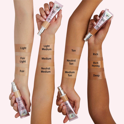 IT Cosmetics Your Skin But Better CC+ Cream Illumination - Color Correcting Cream, Full-Coverage Foundation, Hydrating Serum &amp; SPF 50+ Sunscreen Radiant Finish 1.08 fl oz