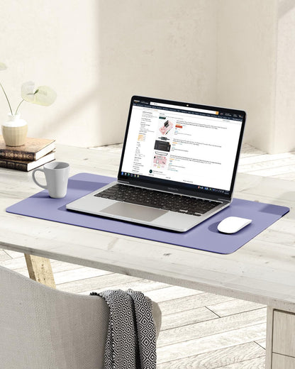 Non-Slip Desk Pad,Mouse Pad,Waterproof PVC Leather Desk Table Protector,Ultra Thin Large Desk Blotter, Easy Clean Laptop Desk Writing Mat for Office Work/Home/Decor(Pink, 23.6&quot; x 13.7&quot;)