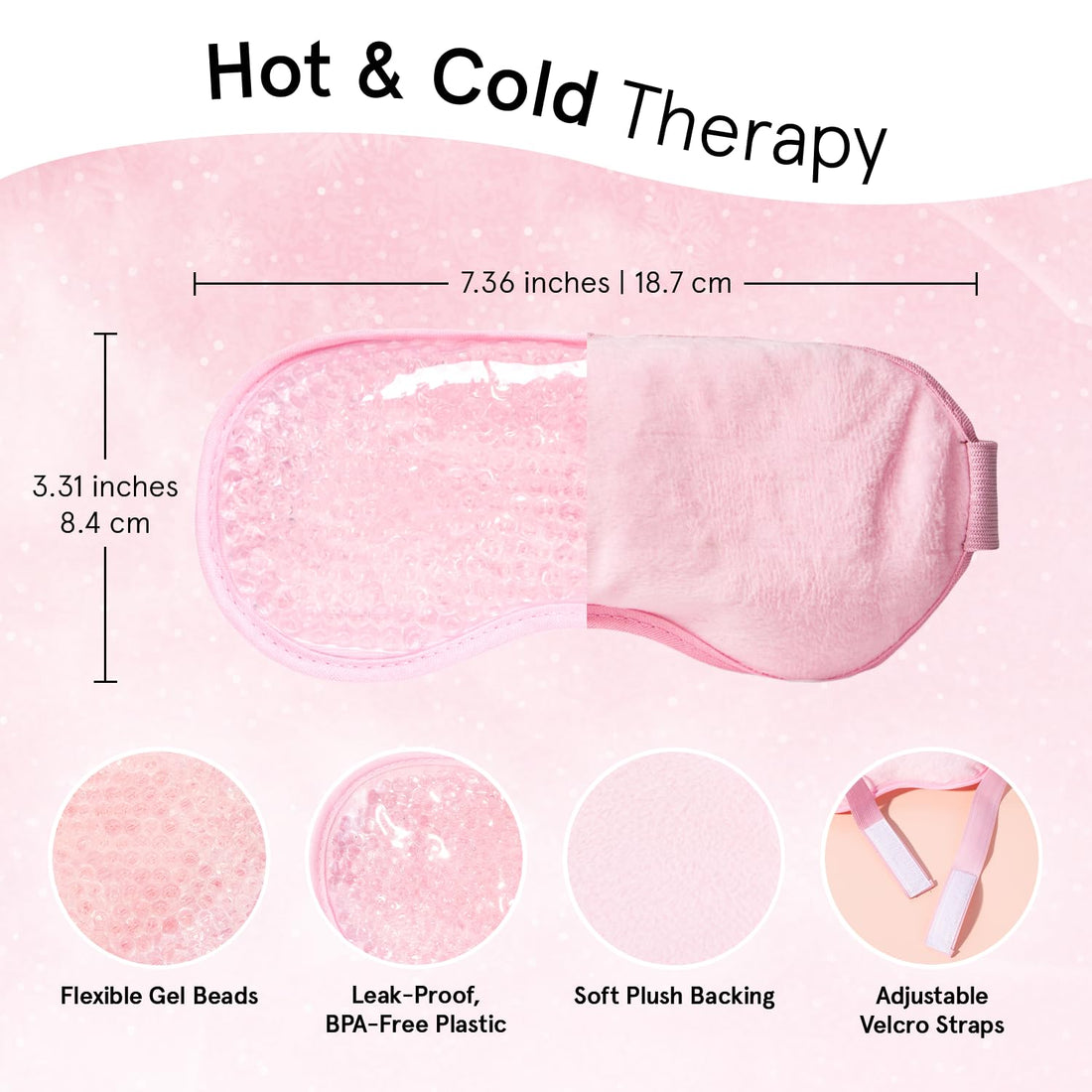 Eye Wrinkle Pads and Patches - Cooling Eye Mask for Puffiness and Wrinkles, Dark Circles, Eye Bags, Migraines - Hot &amp; Cold Eye Mask by Grace and Stella