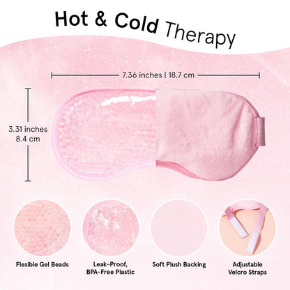 Eye Wrinkle Pads and Patches - Cooling Eye Mask for Puffiness and Wrinkles, Dark Circles, Eye Bags, Migraines - Hot &amp; Cold Eye Mask by Grace and Stella