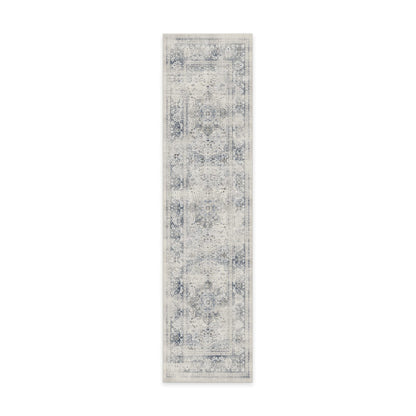 RUGGABLE – Sarrah Blue Quartz – Machine Washable Runner Rug – Pet &amp; Child Friendly – Stain &amp; Water Resistant – Non-Slip – 2.5&
