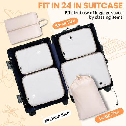 BAGAIL 8 Set Packing Cubes Luggage Packing Organizers for Travel Accessories