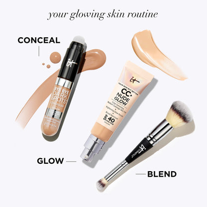 IT Cosmetics CC+ Nude Glow Lightweight Foundation + Glow Serum with SPF 40 - With Niacinamide, Hyaluronic Acid &amp; Green Tea Extract - 1.08 fl oz