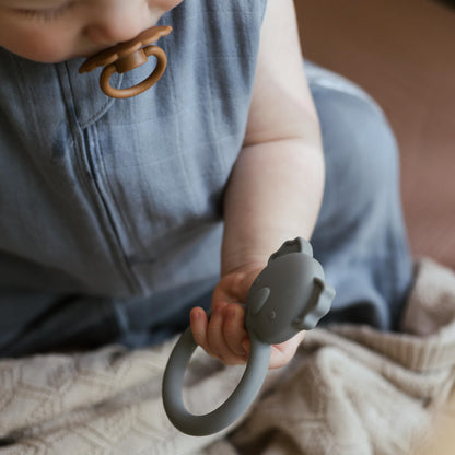 mushie Silicone Baby Teether Toy | Bunny