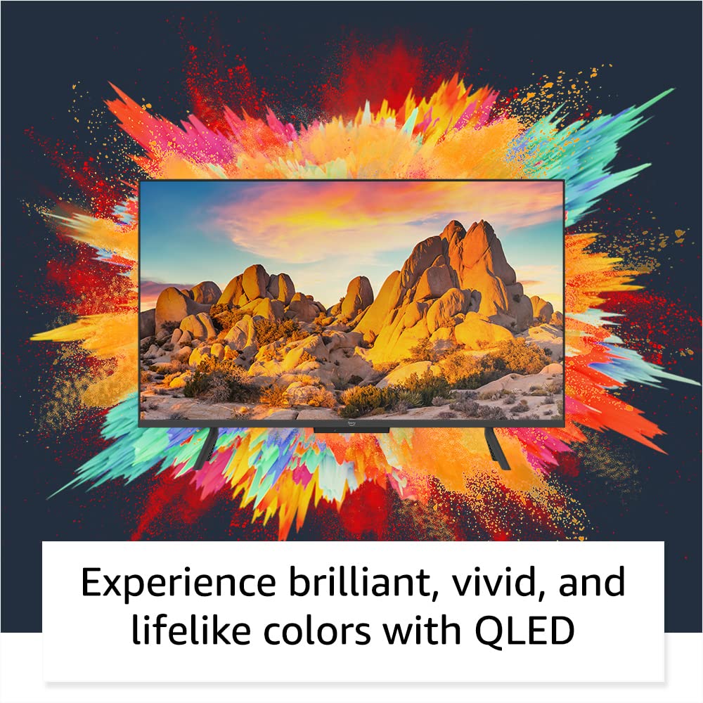 Amazon Fire TV 50&quot; Omni QLED Series 4K UHD smart TV, Dolby Vision IQ, Fire TV Ambient Experience, local dimming, hands-free with Alexa