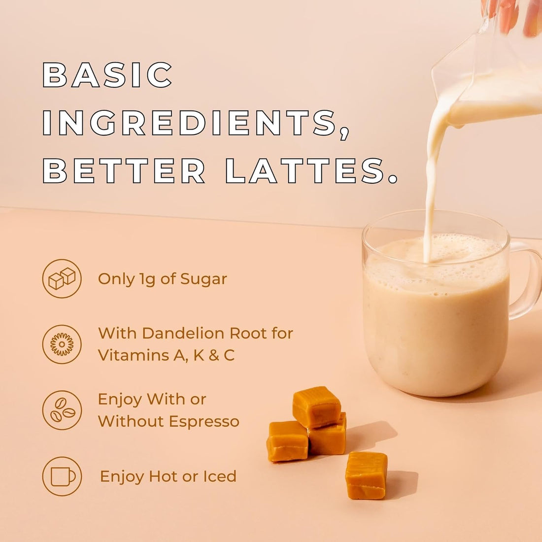 Blume Salted Caramel Superfoods Latte - Organic Sugar-Free, Vegan and Keto-Friendly Latte - Coffee Enhancer - 100 Grams