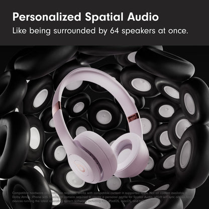 Beats Solo 4 - Wireless Bluetooth On-Ear Headphones, Apple &amp; Android Compatible, Up to 50 Hours of Battery Life - Cloud Pink