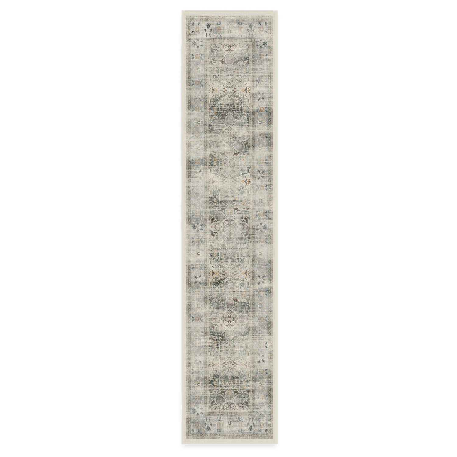 RUGGABLE – Sarrah Blue Quartz – Machine Washable Runner Rug – Pet &amp; Child Friendly – Stain &amp; Water Resistant – Non-Slip – 2.5&