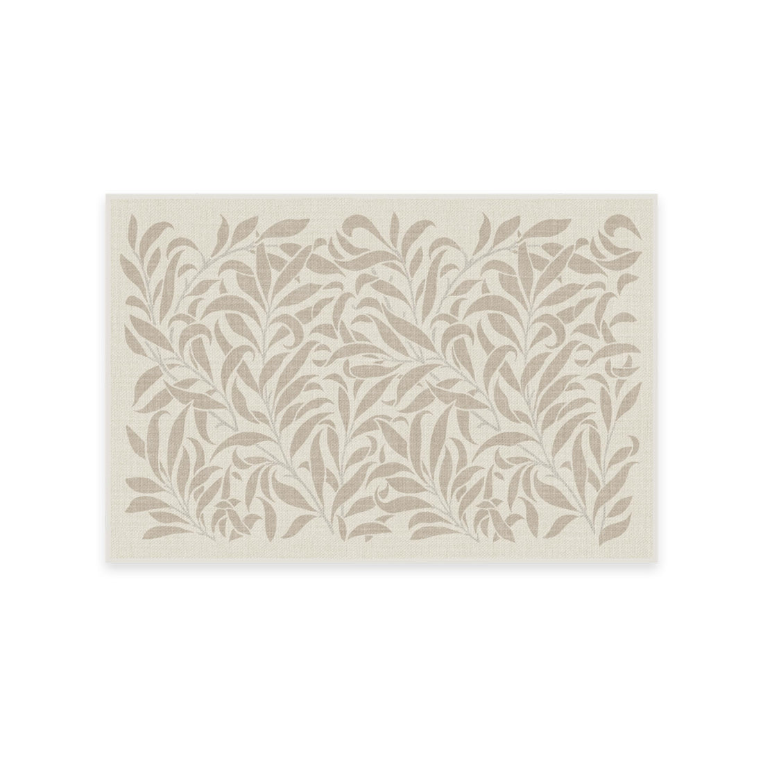 RUGGABLE x Morris &amp; Co Washable Rug - Perfect Bohemian Area Rug for Living Room Bedroom Kitchen - Non-Slip, Child Friendly, Stain &amp; Water Resistant - Pure Willow Boughs Natural 2&
