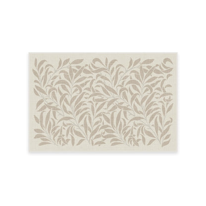 RUGGABLE x Morris &amp; Co Washable Rug - Perfect Bohemian Area Rug for Living Room Bedroom Kitchen - Non-Slip, Child Friendly, Stain &amp; Water Resistant - Pure Willow Boughs Natural 2&