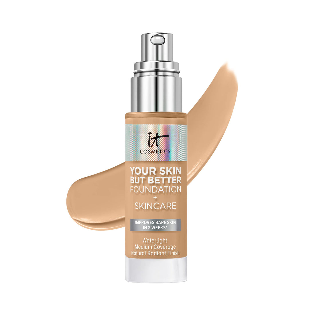 IT Cosmetics Your Skin But Better Foundation + Skincare - Hydrating Medium Buildable Coverage - Minimizes Pores &amp; Imperfections - Natural Radiant Finish - With Hyaluronic Acid - 1.0 fl oz
