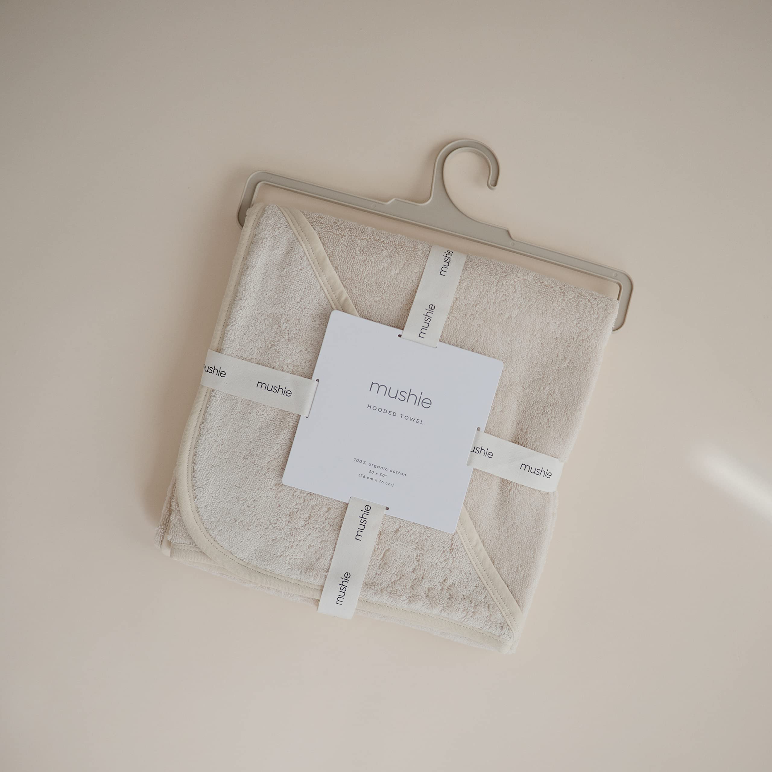 mushie Baby Hooded Towel | Organic Cotton (Moss)