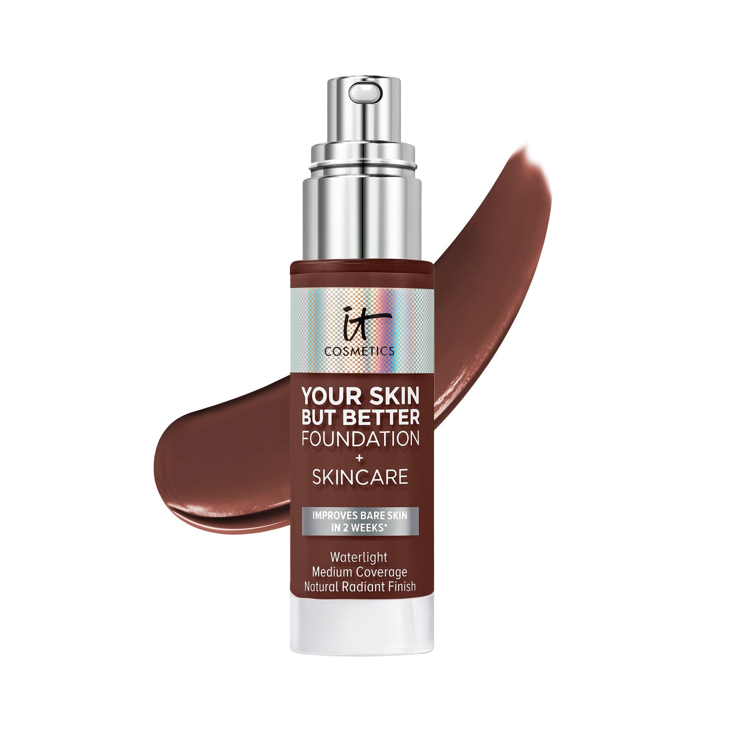 IT Cosmetics Your Skin But Better Foundation + Skincare - Hydrating Medium Buildable Coverage - Minimizes Pores &amp; Imperfections - Natural Radiant Finish - With Hyaluronic Acid - 1.0 fl oz