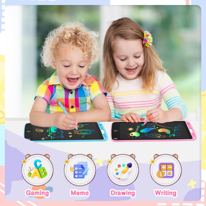 cimetech 2 Pack LCD Writing Tablet for Kids Toys, Colorful Drawing Tablet Doodle Board Writing Pad for Toddler Gifts, Kids Travel Essentials, Christmas Stocking Stuffers for 3-12 Years Boys Girls
