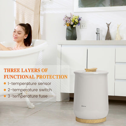 Keenray Towel Warmer, Luxury Towel Warmer Bucket, Large Towel Warmer for Bathroom, Auto Shut Off, Fits Up to Two 40&quot;X70&quot; Oversized Towels, Bathrobes, Blankets, PJ&