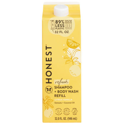 The Honest Company 2-in-1 Cleansing Shampoo + Body Wash | Gentle for Baby | Naturally Derived, Tear-free, Hypoallergenic | Fragrance Free Sensitive, 10 fl oz