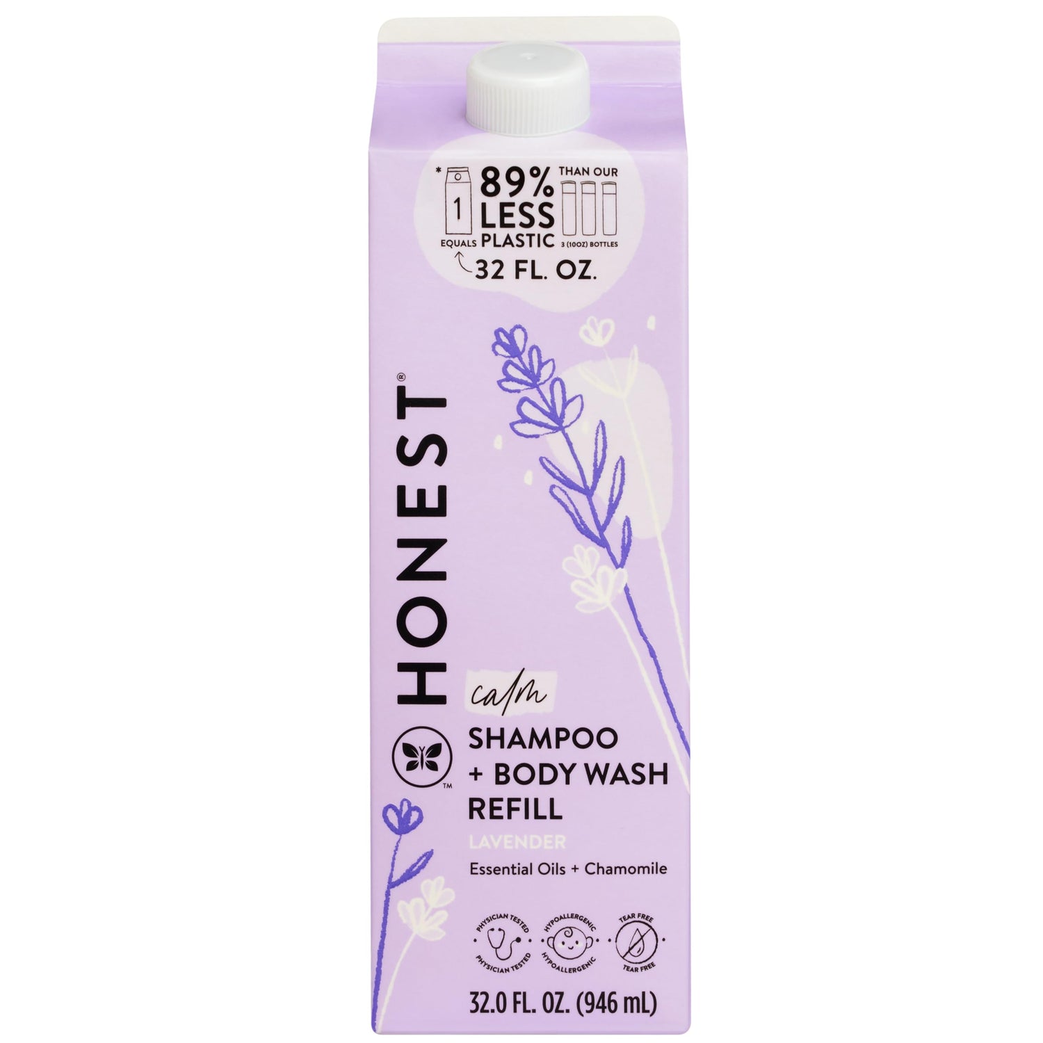 The Honest Company 2-in-1 Cleansing Shampoo + Body Wash | Gentle for Baby | Naturally Derived, Tear-free, Hypoallergenic | Fragrance Free Sensitive, 10 fl oz