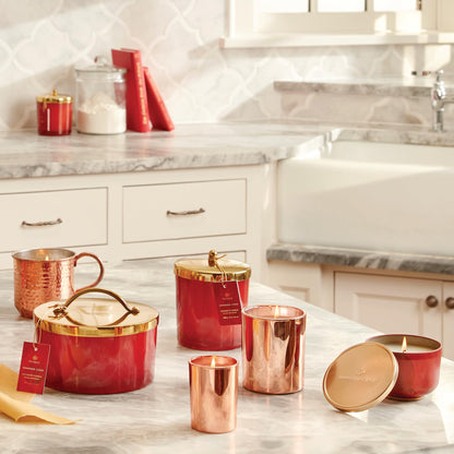 Thymes Simmered Cider Candle - Scented Candle with A Crisp Apple Home Fragrance - Warm &amp; Spicy Scented Candle with Notes of Apple, Clove, and Cardamom - Luxury Home Fragrance - 6.5 Oz