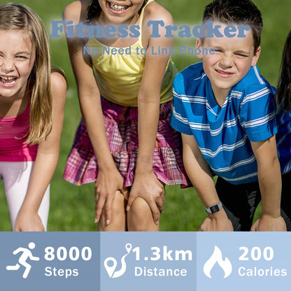 Kids Watch, No App Fitness Tracker Watch for Kids Teenager Digital Watch with Steps Counter/Distance/Calories/Alarm/Stopwatch Fitness Watch for Kids Girls Boys Gift for Teens
