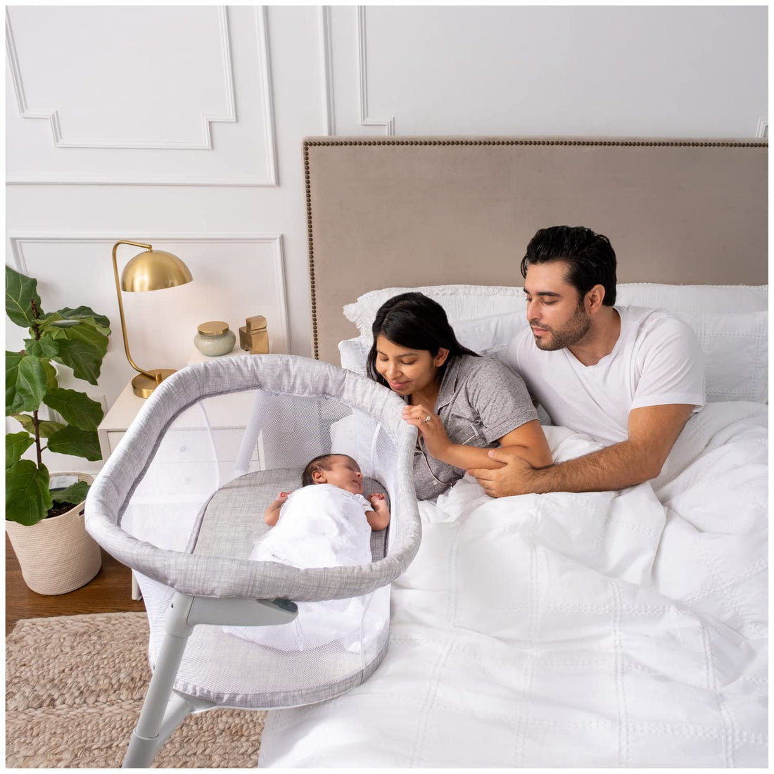 HALO BassiNest Swivel Sleeper - Essentia Series, Nautical Net