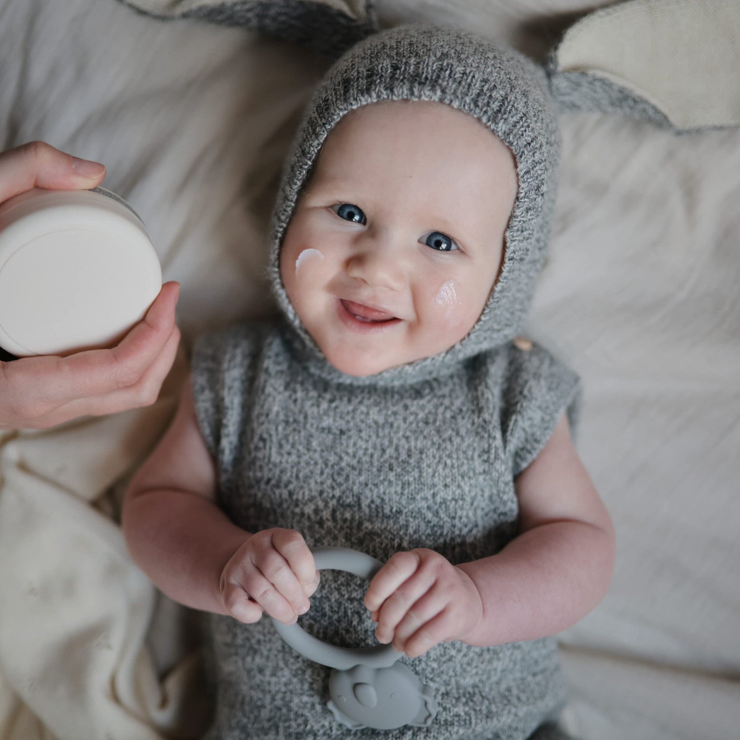 mushie Silicone Baby Teether Toy | Bunny