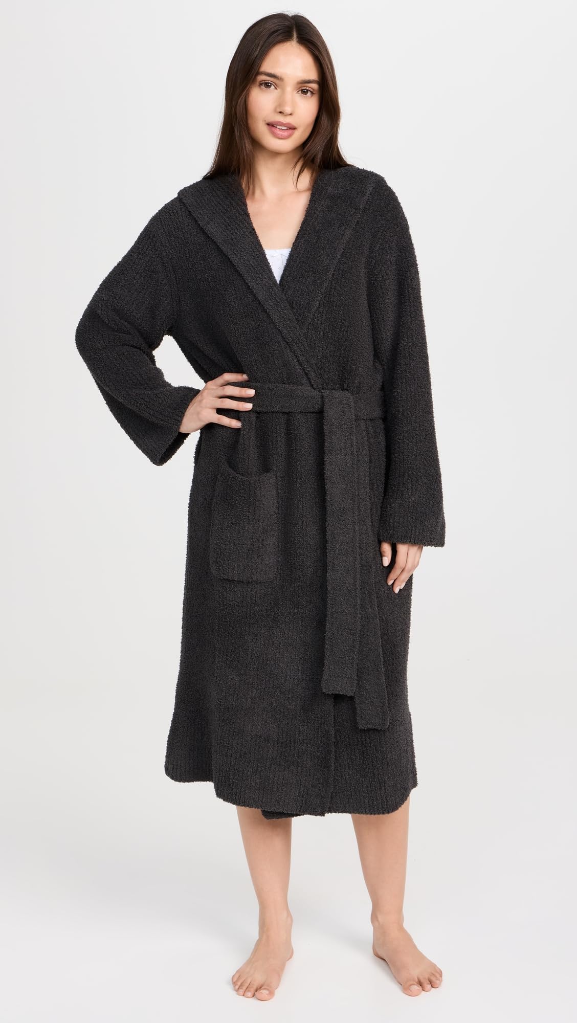 Barefoot Dreams CozyChic Ribbed Hooded Robe