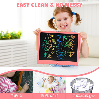 cimetech 2 Pack LCD Writing Tablet for Kids Toys, Colorful Drawing Tablet Doodle Board Writing Pad for Toddler Gifts, Kids Travel Essentials, Christmas Stocking Stuffers for 3-12 Years Boys Girls