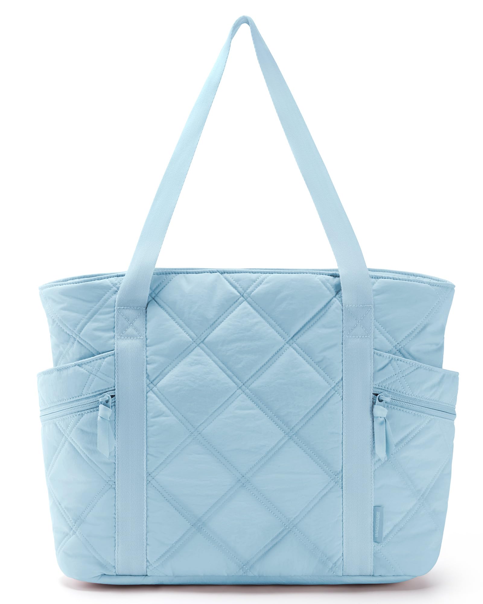 BAGSMART Tote Bag for Women, Puffer Tote Bags with Zipper, Travel Essentials Quilted Nurse Bag Carry On Bag Gifts for Women