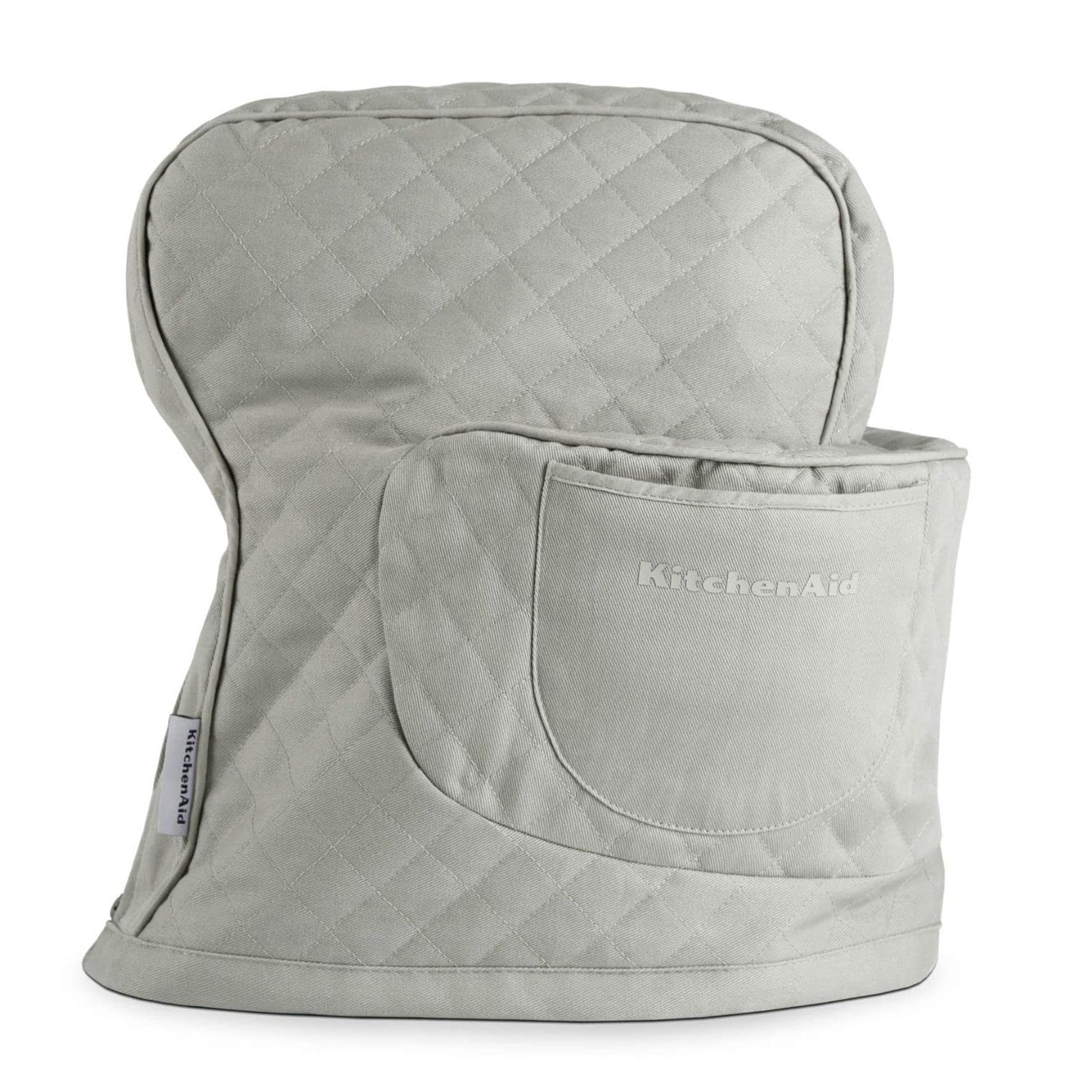 KITCHENAID Fitted Tilt-Head Solid Stand Mixer Cover with Storage Pocket, Quilted 100% Cotton, Milkshake, 14.4&quot;x18&quot;x10&quot;