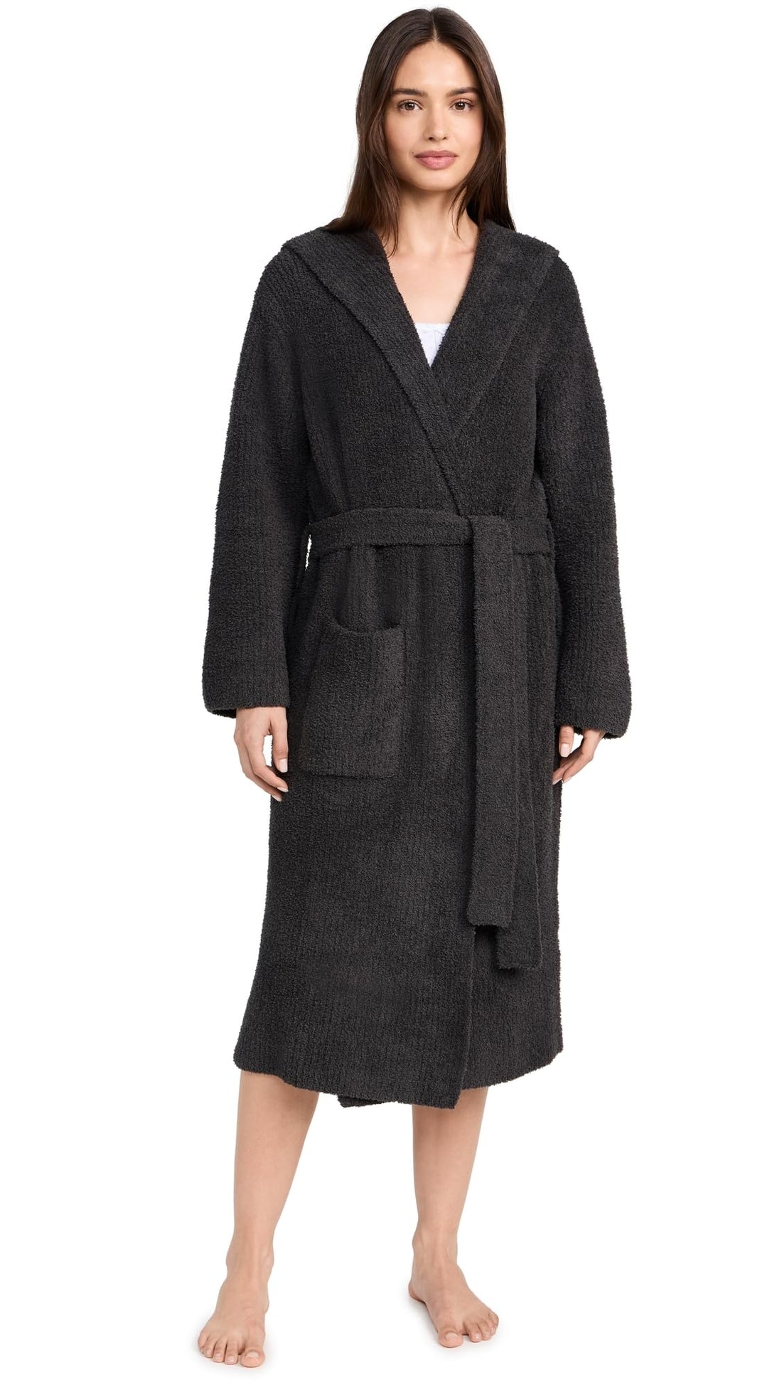 Barefoot Dreams CozyChic Ribbed Hooded Robe