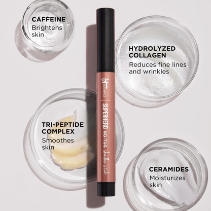 IT Cosmetics Superhero No-Tug Waterproof Eyeshadow Stick - Longwear Blendable Cream with Built-In Primer Suitable for Sensitive Eyes 0.05 oz