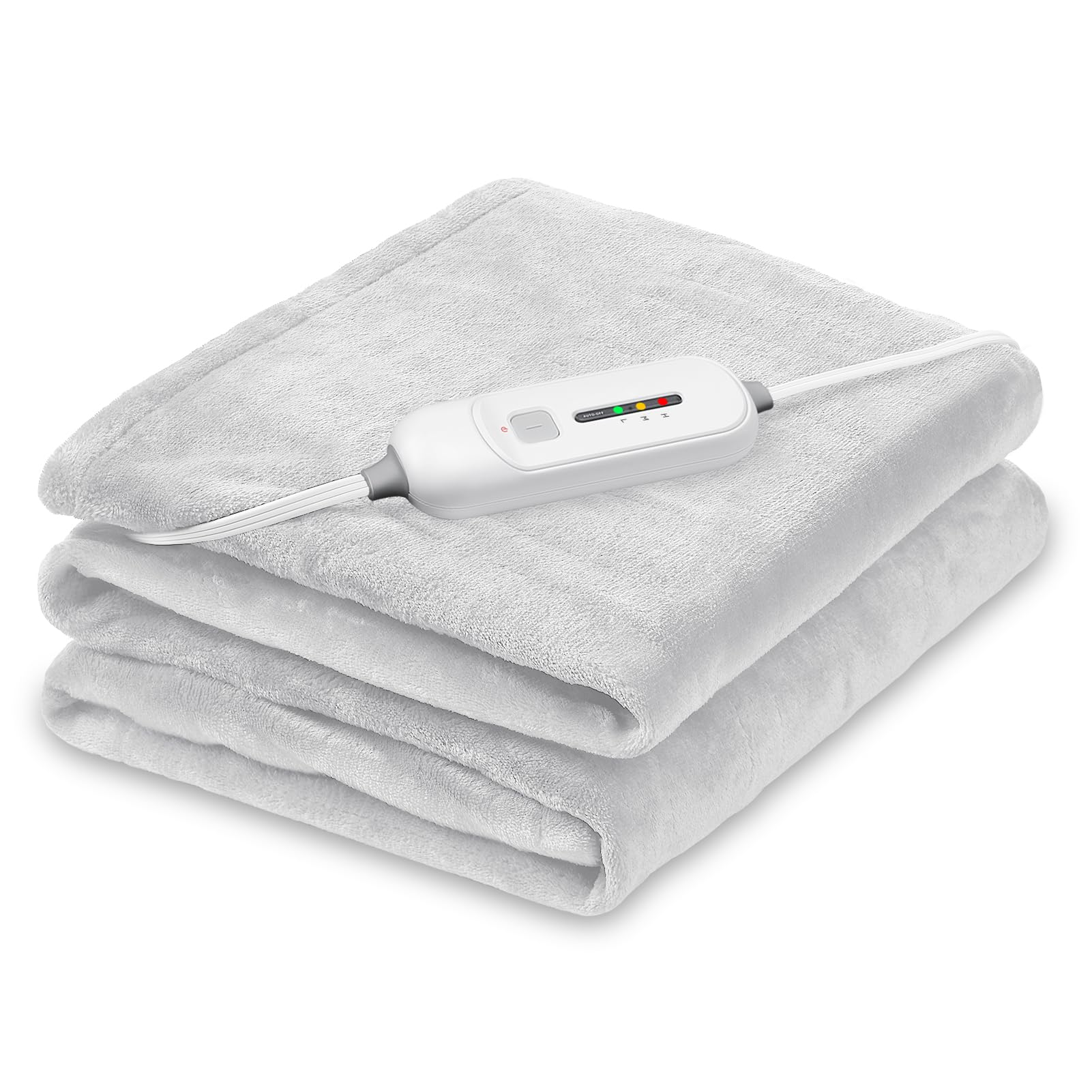 Electric Blanket Heated Throw, Heated Blanket Soft Flannel Heating Blanket Queen Size Machine Washable ETL&amp;FCC Certification (Beige, 84 * 90)