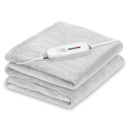 Electric Blanket Heated Throw, Heated Blanket Soft Flannel Heating Blanket Queen Size Machine Washable ETL&amp;FCC Certification (Beige, 84 * 90)