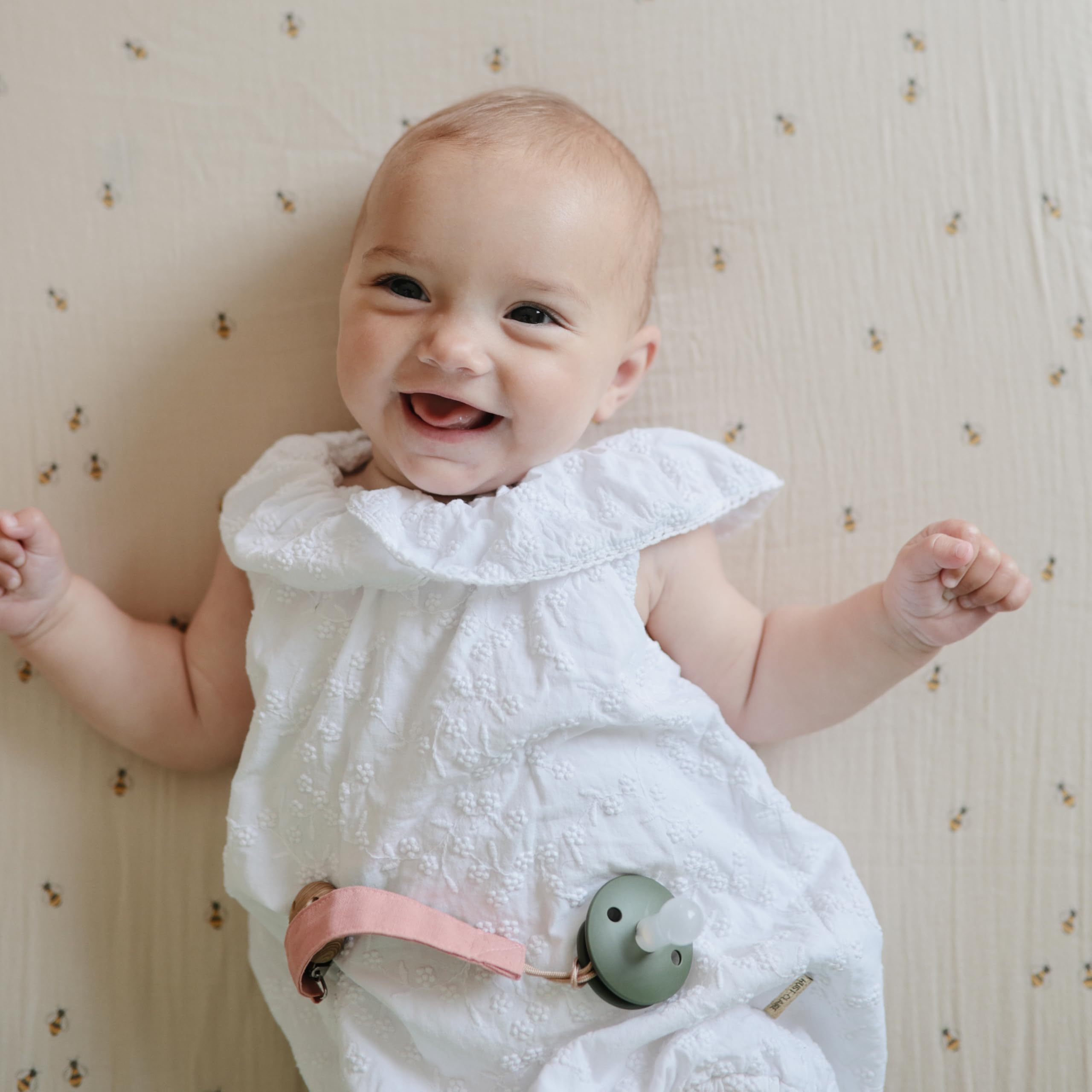 mushie Extra Soft Muslin Fitted Crib Sheet | 192 Thread Count | 28&quot;x 52&quot; (Fog)
