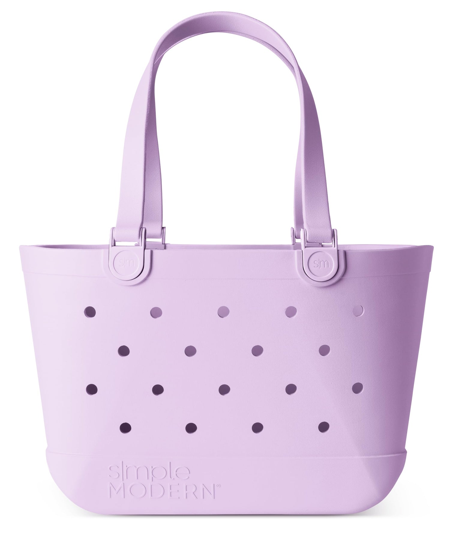 Simple Modern Beach Bag Rubber Tote | Waterproof Medium Tote Bag with Zipper Pocket for Pool, Groceries, Sports | Gifts For Women | Getaway Bag Collection | Almond Birch
