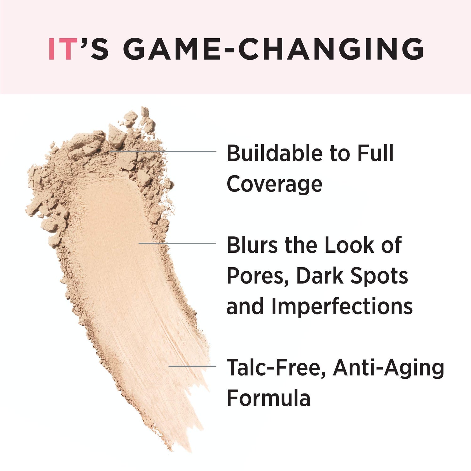 IT Cosmetics CC+ Airbrush Perfecting Powder Foundation - Buildable Full Coverage Of Pores &amp; Dark Spots - Hydrating Face Makeup with Hydrolyzed Collagen &amp; Niacinamide - 0.33 Oz