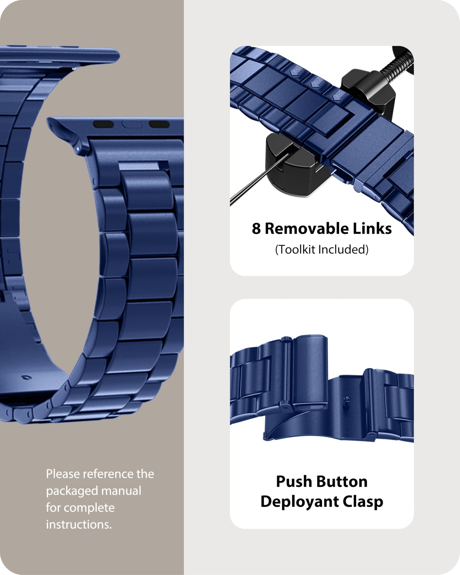 Fullmosa Compatible with Apple Watch Band 49mm 45mm 44mm 42mm 41mm 40mm 38mm, Stainless Steel iWatch Band with Case Compatible for Apple Watch Ultra 2 Ultra Series 10 9 8 7 6 5 4 3 2 1&amp;iWatch SE