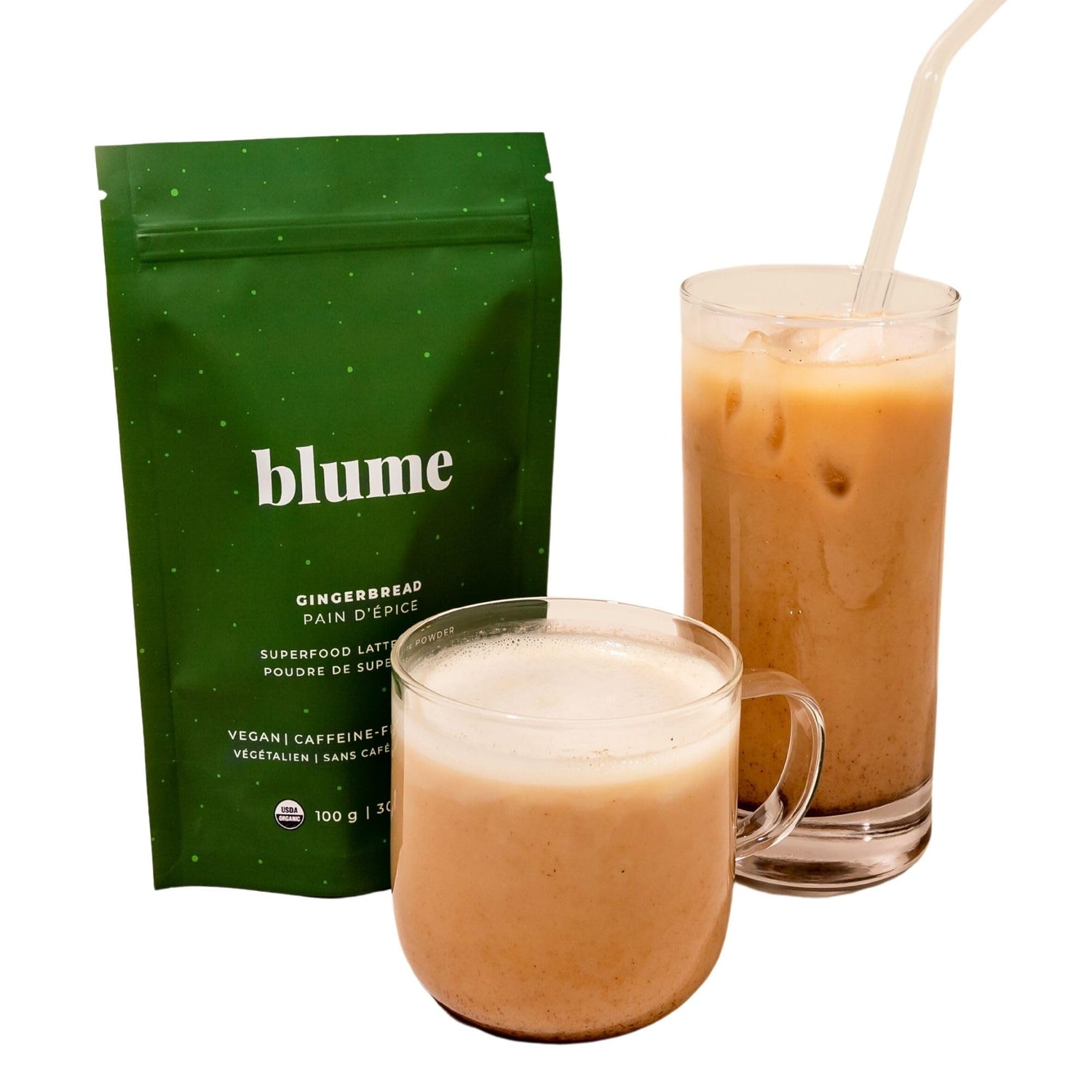Blume Rose London Fog Latte with Zero Sugar or Caffeine - Certified Organic, Vegan and Gluten-Free - Tart Cherry &amp; Rosehips blend rich Antioxidant &amp; Vitamin to Ease Bloating and Boost Your Natural Glow - 30 Servings