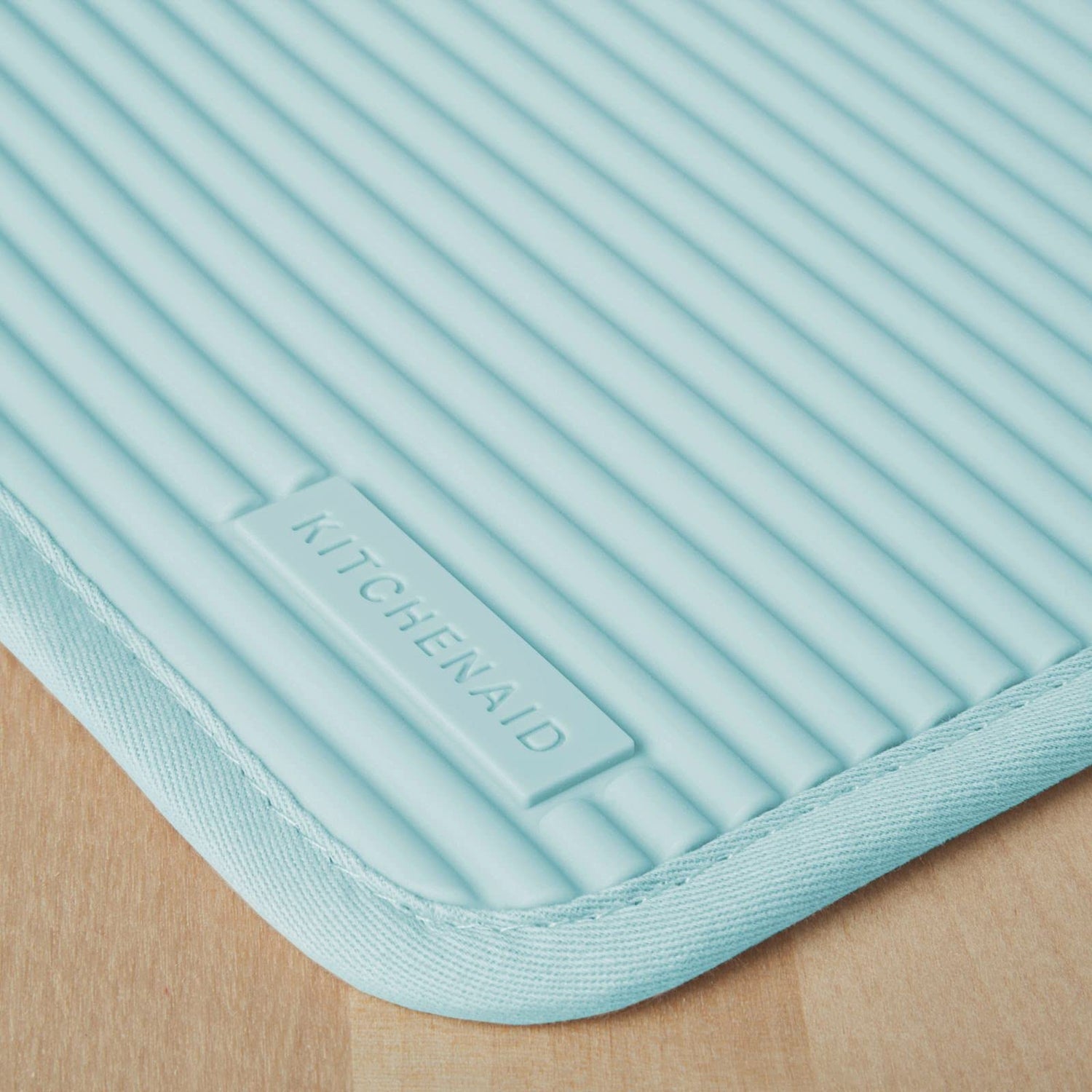 KitchenAid Ribbed Soft Silicone Water Resistant Pot Holder Set, Milkshake , 2 Piece Set, 7&quot;x9&quot;