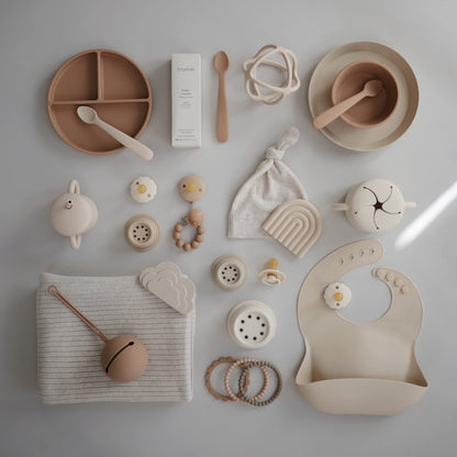 mushie Flatware Fork and Spoon Set for Kids | Made in Denmark (Sage)