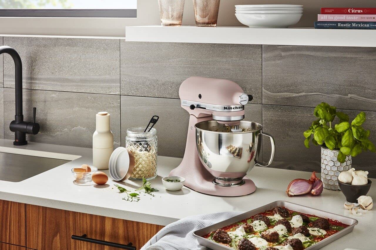 KitchenAid Artisan Series 5-Quart Tilt-Head Stand Mixer, Almond Cream, KSM150PSAC