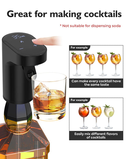 Electric Wine Decanter Aerator Dispenser Pourer Whiskey Adjustable Quantity Liquor Wine Pump Birthday Gift for Men Women Mom Dad Boss Brother Husband Funny Unique Gifts for Him (White)
