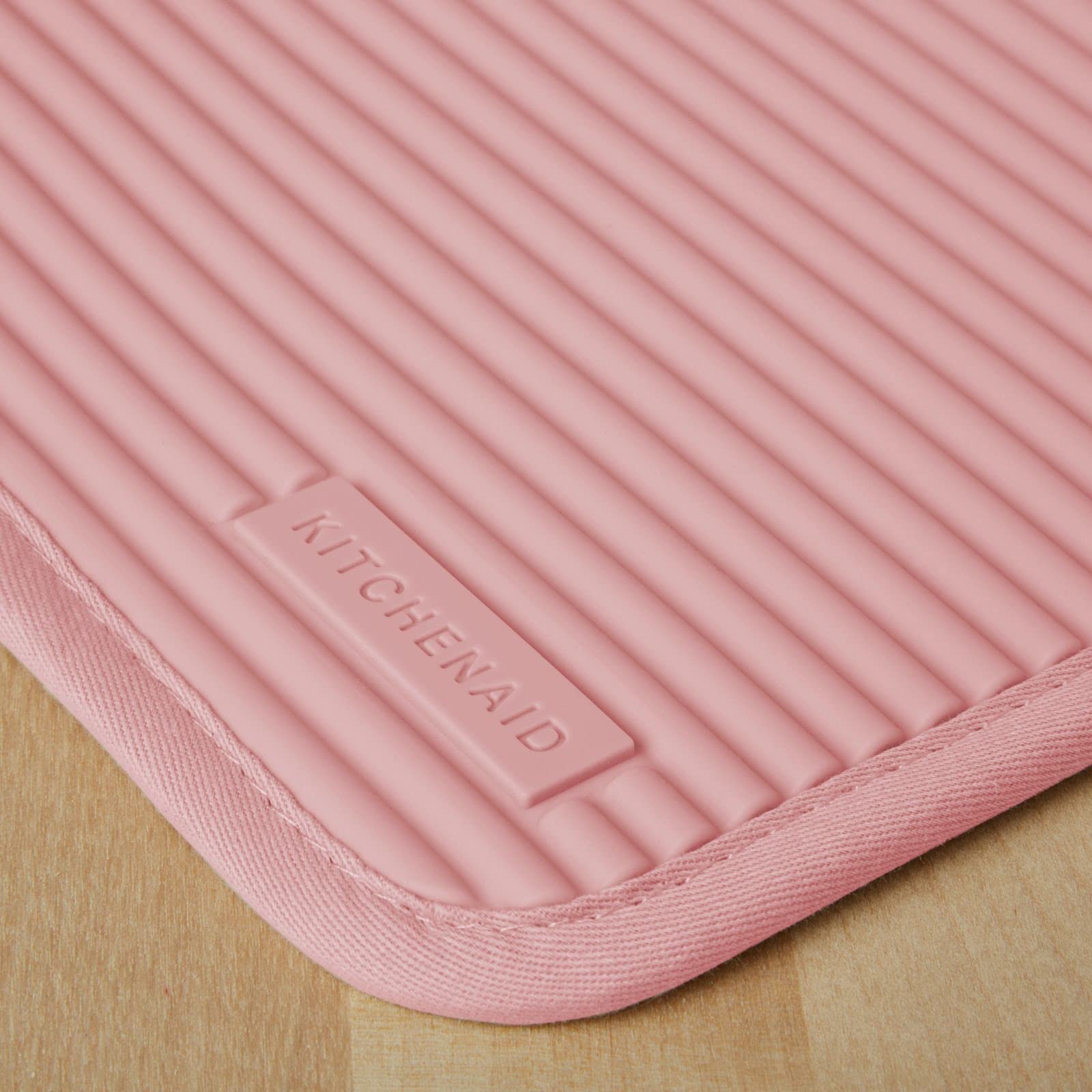 KitchenAid Ribbed Soft Silicone Water Resistant Pot Holder Set, Milkshake , 2 Piece Set, 7&quot;x9&quot;