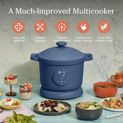 Our Place Dream Cooker | 6-quart Multicooker | 4 Versatile Modes | Pressure Cook, Slow Cook, Sear &amp; Saute, Keep Warm | Hands-Free Steam Release | Tailored Control Panel | Steam
