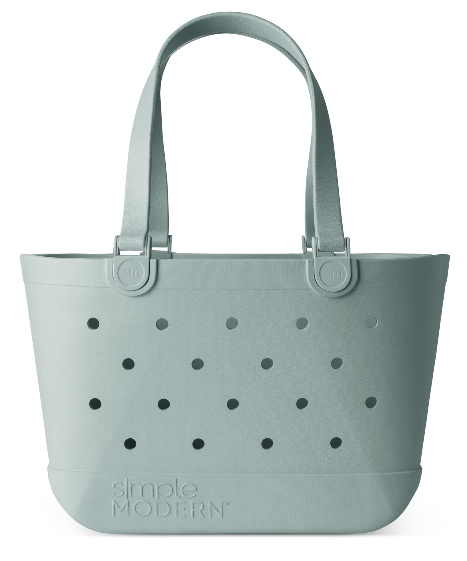 Simple Modern Beach Bag Rubber Tote | Waterproof Medium Tote Bag with Zipper Pocket for Pool, Groceries, Sports | Gifts For Women | Getaway Bag Collection | Almond Birch