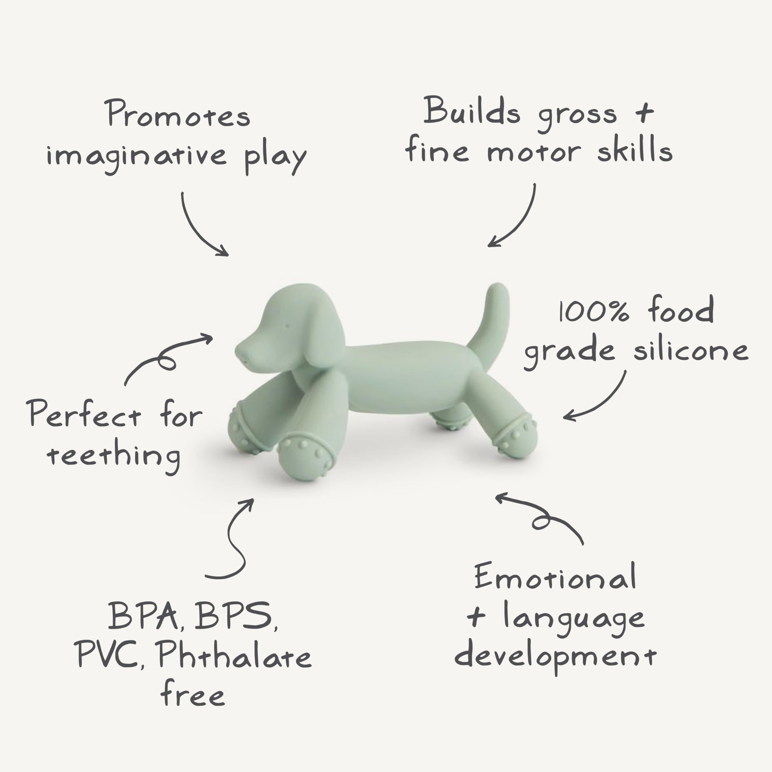 mushie Silicone Baby Teether Toy | Bunny