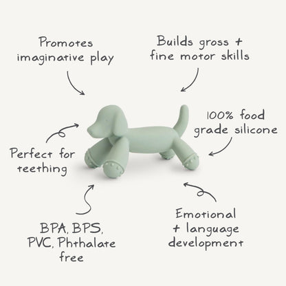 mushie Silicone Baby Teether Toy | Bunny