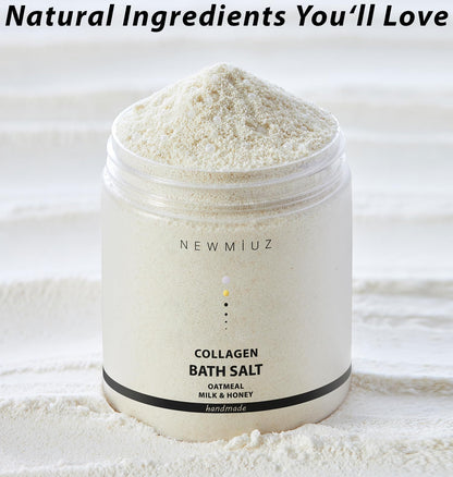 Collagen Bath Salt Soak - Moisturize Soften Skin - Magnesium Epsom Salt - Luxury Spa Bubble Mother&
